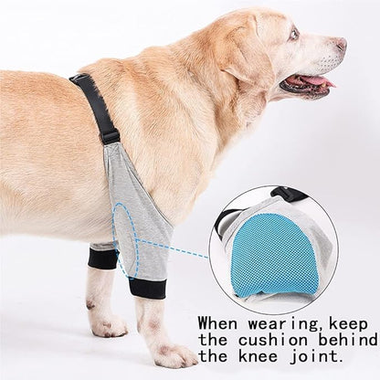 HDKUW Dog Elbow Protector for Calluses, Recovery Suit for Front Legs, Cone Collar Alternative to Stop Licking Wounds, Cover Sleeve for Small Medium Large Dogs (M)