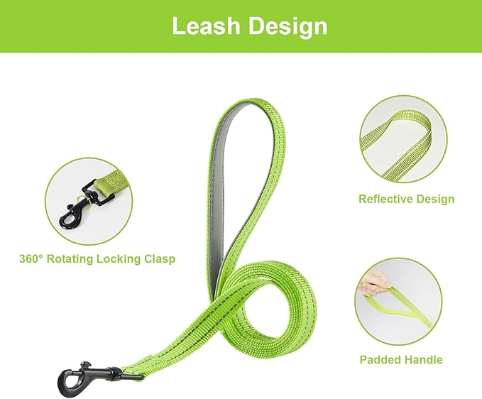 Hipubby Dog Harness and Leash Set, No Pull Soft Mesh Puppy Harness for Small Medium Dogs, Cats - Step in Reflective Breathable Lightweight Vest Harness for Walking, Training - Bright Green, XXS