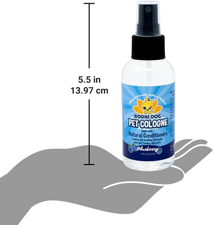 Bodhi Dog Natural Dog Cologne (Blueberry) - Premium Scented Deodorizing Pet Perfume with Conditioner for Dogs & Cats - Keeps Pets Fresh & Clean - Gentle and Safe Formula, Made in USA (4 Fl Oz) | Natural, Premium Scented, Deodorizing, with Conditioner, ...