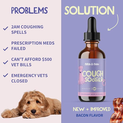 Dog Coughing Remedy - Kennel Cough - Dog Allergy Relief with Natural Formula - Liquid Drops for Fast Throat Soothing - Sneezing Relief for Dogs - Made in USA