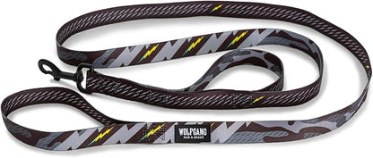 Wolfgang Heavy Duty Dog Leash, Pull-Tested to Over 800 lbs for Walking & Training, DarkSkies Print, Dual-Handle Large