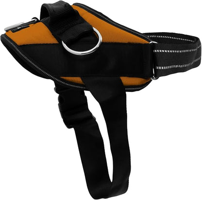 ShawnCo Essential Dog Harness, No-Pull Pet Vest with 3 Leash Clips, No Choke, Reflective, Adjustable and Padded, for Easy Walking and Training for Small, Medium and Large Dogs (Sunset Orange, XS)