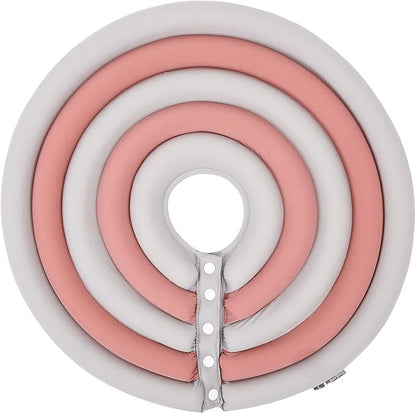 Dog Cone Collar, Inflatable Dog Neck Donut Collar Alternative After Surgery, Soft Protective Recovery Cone for Small Medium Large Dogs and Cats Puppies - Alternative Collar (Dusty Pink,S)
