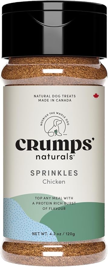 Crumps Naturals Chicken Sprinkles 4.2oz, Dog Treats, Sprinkles, Toppers