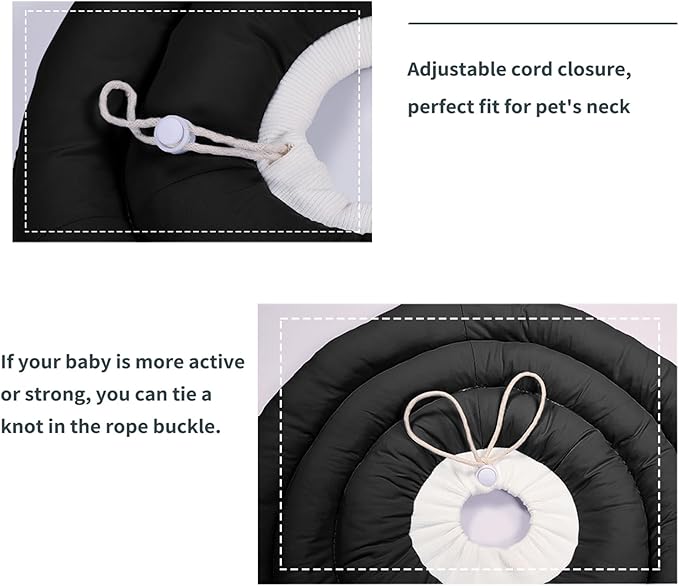 Comfortable Adjustable Soft Cone Alternative - Medium Dog & Cat Recovery Collar, Elizabethan Donut Collar, Different Sizes for Small, Medium & Large Pets