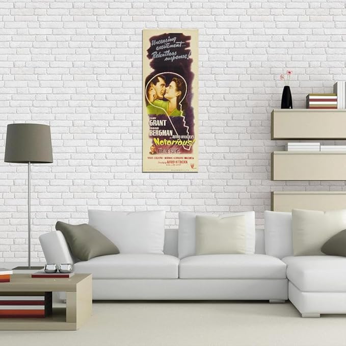 Black Empire Notorious Movie Insert Cary Grant Ingrid Bergman Claude Rains Room Decor Wall Art Print 24x36 Poster