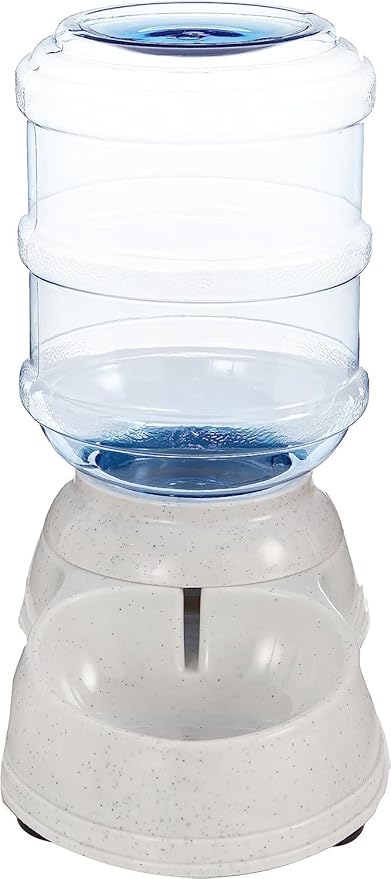 Amazon Basics Gravity Pet Water Dispenser for Cat and Dog, Easy to Clean, 1 Gallon Capacity, Small, Gray