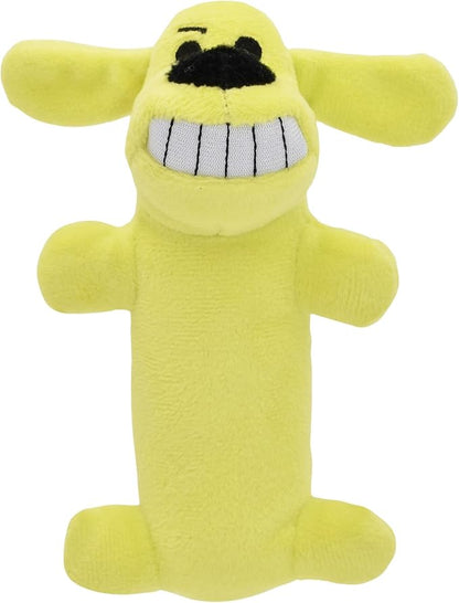 Multipet Original Loofa Dog Plush Toy - Squeaky Toy for All Dogs - Extra Soft Plush - Stuffed Animal Dog Toys for Playing (1 Count, 6”, Random Color Surprise)