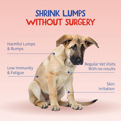 Fifth & Fido Turkey Tail Mushroom for Dogs – Lipoma Treatment for Dogs - Mushroom Supplement with Immune Support for Lipoma, Lumps & Bumps – Premium Pet Vitamins and Supplements Made in USA, 200 Serv.