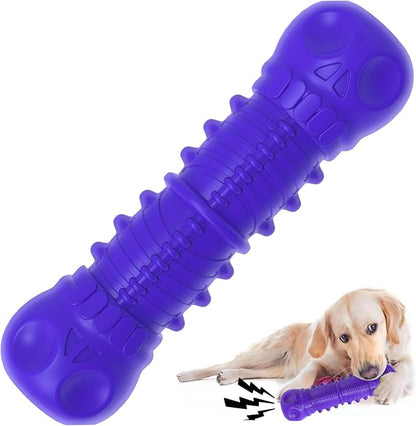 ZIKATON Dog Squeaky Toys for Aggressive Chewers, Durable Chew Toys for Large Medium Breed Dog, Dog Toys, Tough Durable Dogs Toys with Natural Rubber