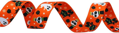 Mihqy Halloween Dog Collar and Leash Set - Pumpkin Bat Ghost Pattern - Adjustable for Small Medium Large Dogs(Halloween Set,M)