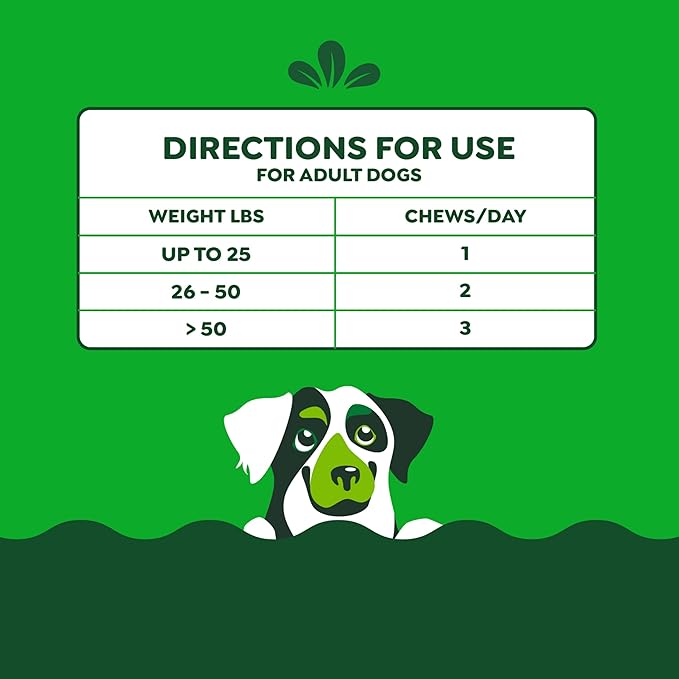 Greenies Supplements Digestive Health Probiotics for Dogs, Dog Probiotic Supplements, Chicken Flavor, 7.8 oz. Pouch of 40 Count
