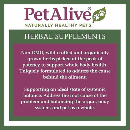 PetAlive C-Caps - All Natural Herbal Supplement Promotes Cellular and Immune System Health in Dogs and Cats - 60 Veggie Caps
