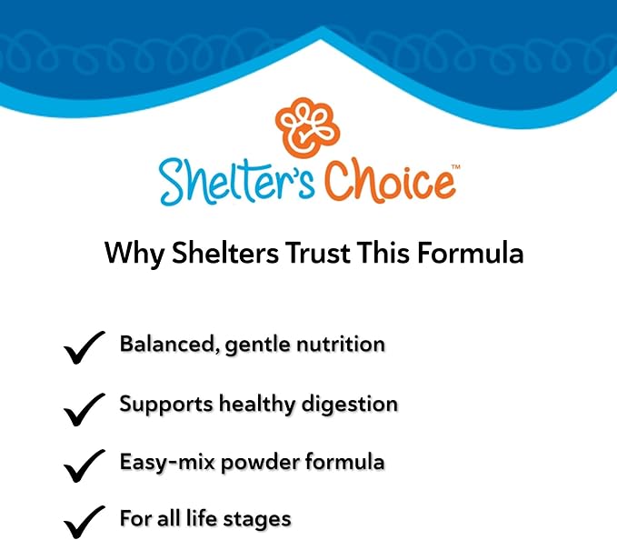 Revival Animal Health Shelter’s Choice Kitten Milk Replacer Powder, Complete and Balanced Milk Formula for Kittens and Adult Cats, Supports Healthy Growth and Digestion, 1 lb