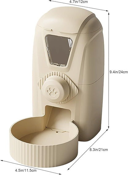WHYATT Plastic Dog Bowls, Dog Cat Bowls Pets Water and Food Bowl Set with Automatic for Small or Medium Size Dogs Cats (Color : Milky Coffee Color, Size : Food Plate)