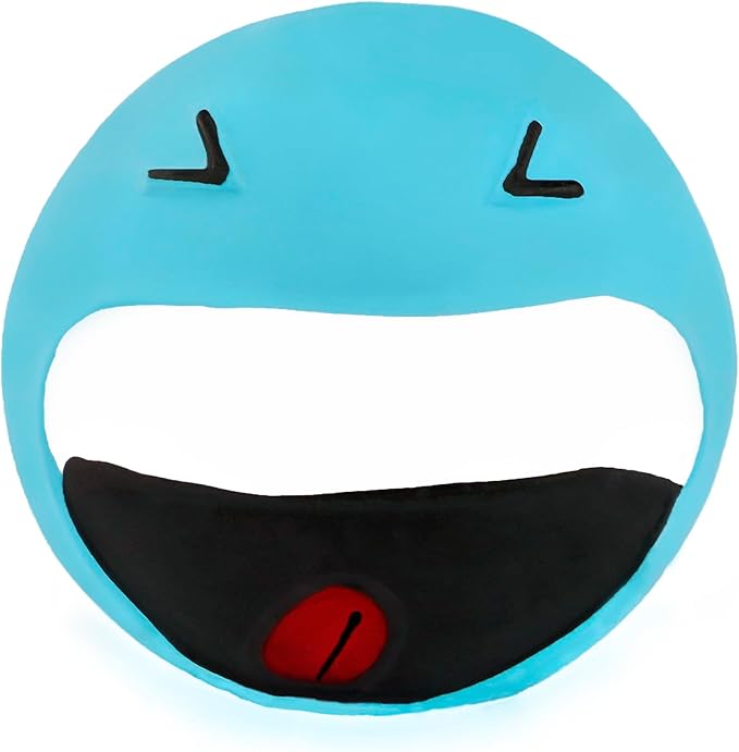CHIWAVA 4 Pack 3.2'' Latex Squeaky Dog Toy Smiley Face Balls Interactive Fetch Play for Small Dogs