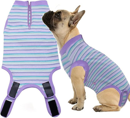 Recovery Suit for Dogs,Dog Cone Alternative Zipper Surgery Suit Female Spay,Soft Dog Surgery Suit for Anti Licking,Breathable Surgical Suit for Dogs Female Spay
