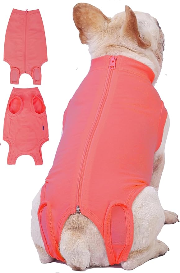 Dog Surgery Recovery Suit - After Spay, Abdominal Wounds Post Surgical Recovery, Anti Licking Breathable Dog Onesies for Small, Medium & Large Pet, Alternative Bandages Cone E-Collar