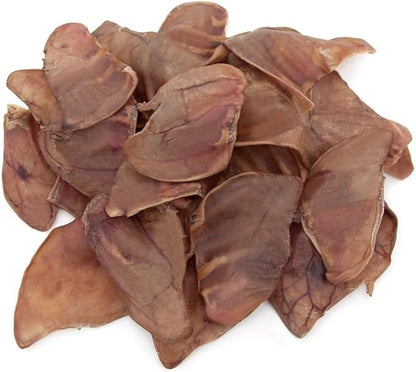 Best Pet Supplies GigaBite Whole Pig Ears for Dogs - All-Natural Slow-Roasted Chews that Clean Teeth and Satisfy Aggressive Chewers - 22 Pack for Large Dogs