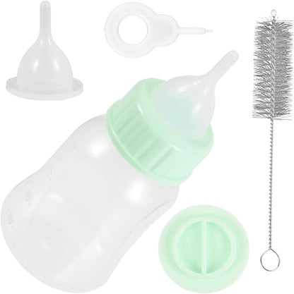 Abaodam Small Kitten Feeding Bottle Set Ergonomic Pet Nursing Feeder for Puppies Cats and Small Animals Lightweight Reusable Milk Container for Newborns and Portable Outdoor Use