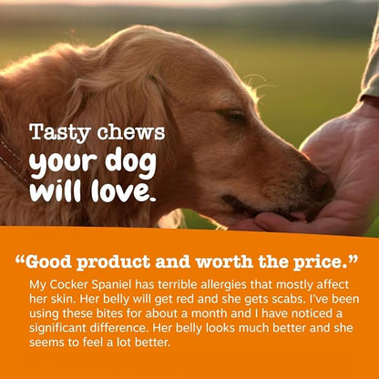 Zesty Paws Dog Allergy Relief - Anti Itch Supplement - Omega 3 Probiotics for Dogs - Digestive Health - Soft Chews for Skin & Seasonal Allergies - with Epicor Pets - Bison - 90ct (Pack of 2)