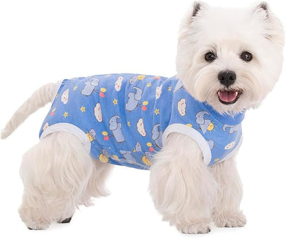 2 Packs Pet Dog Recovery Onesie Suit for Dogs Cats After Surgery,Dog Abdominal Wounds Bandages Cone E-Collar Alternative. (Blue, XL)