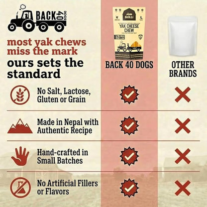 Yak Cheese Himalayan Dog Chews – Long-Lasting Natural Chews for Aggressive Chewers – 2-Ingredient, High Protein, Odorless, Dental Health Treats for Dogs (Large, 4 Pack)