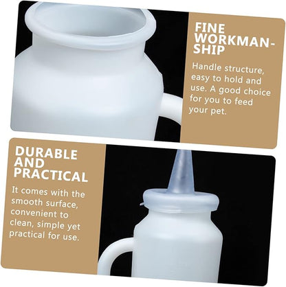 Totority 2pcs Calf Milk Bottle Large Boilable Kitten Nursing Bottle for Newborn Animals