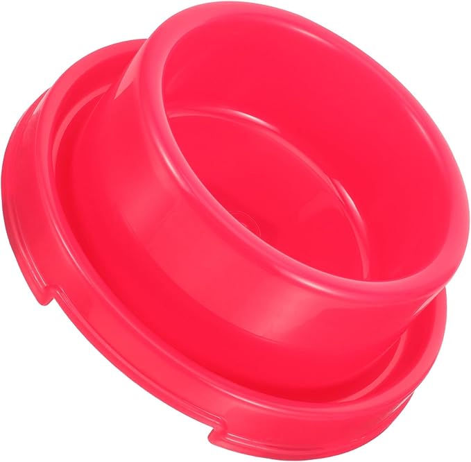ULTECHNOVO Dog Feeding Bowl Plastic Small Pet Water Feeder Red Pp Indoor Puppy Food Dispenser