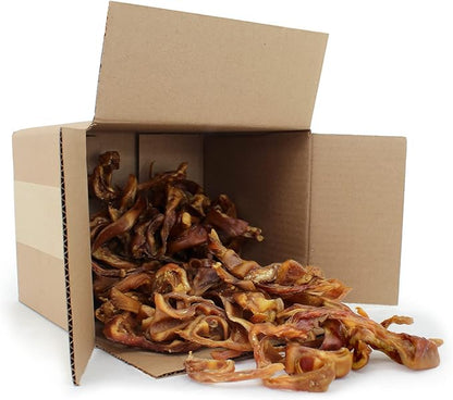 Best Pet Supplies GigaBite Roasted Pig Ears for Dogs - Natural Dog Chews, Roasted Pigs Ears, Safe for Puppies and Aggressive Chewers, Cleans Teeth and Gums - Premium Slivers, 1.8 Pounds