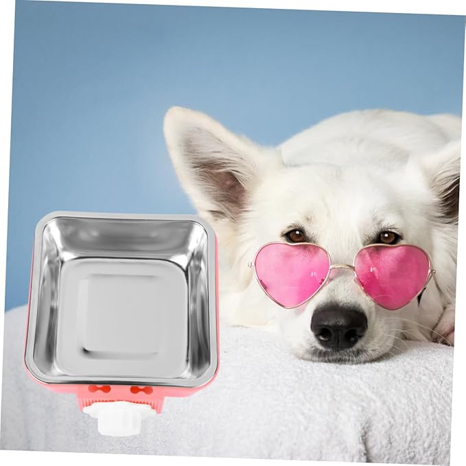 Milisten Stainless Steel Dog Bowl Hanging Feeder for Crate Pet Supplies Easy Cleaning Large
