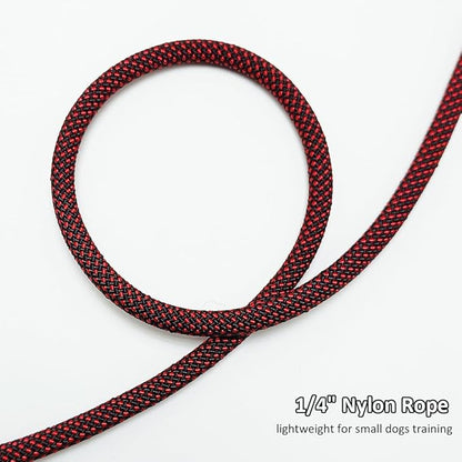 BTINESFUL 7FT Slip Lead Dog Leash, 1/4" Nylon Rope Dog Training Leash, No-Pull Leashes for Small Medium Dogs Walking Controlling