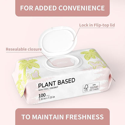 IMMHABI 400 PCS Pet Wipes for Paws and Butt Hypoallergenic Pets Cleansing & Deodorizing Anal Gland Hygienic Puppy Wipes for Dogs Face and Body