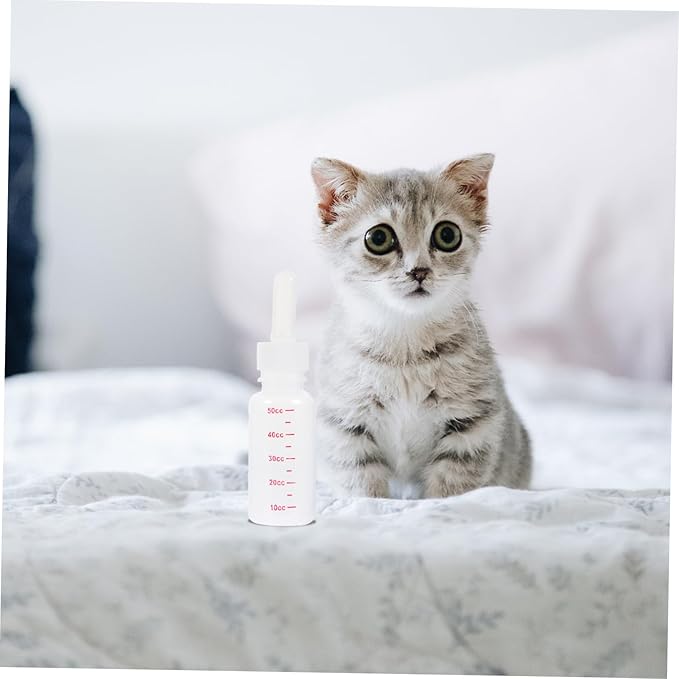 3pcs Pet Milk Bottle Kit Plastic Feeding Bottles for Nursing Puppies Kittens Portable Easy to Clean