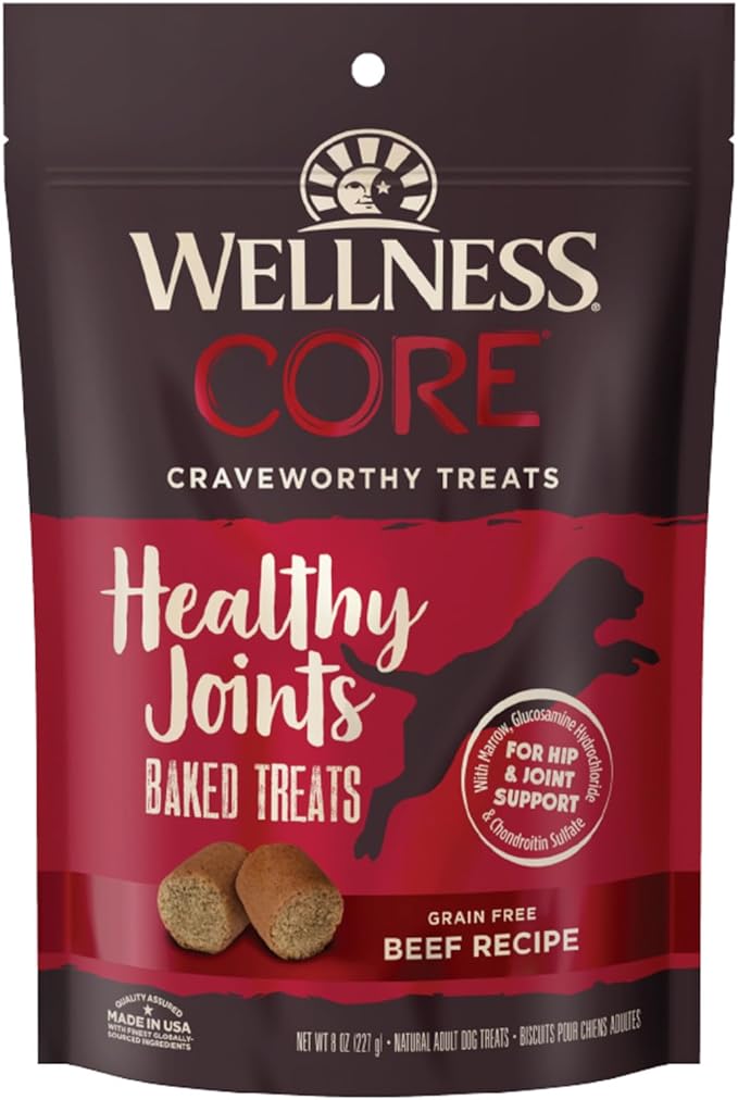 Wellness CORE Healthy Joints Dog Treats, Natural, Grain Free, 8 oz