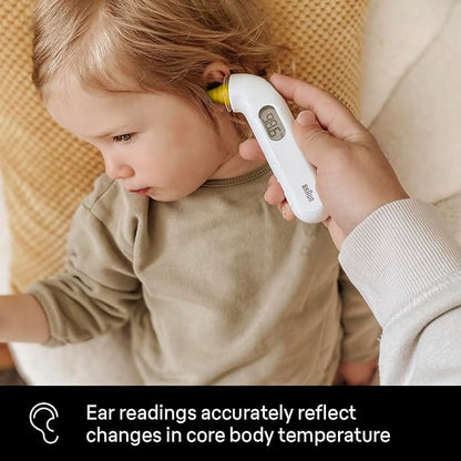 Braun ThermoScan 3 Ear Thermometer, Fast 1 Second Measurement, Audio Fever Indicator, Digital Display, Baby and Infant Friendly, No. 1 Brand Recommended by Pediatricians