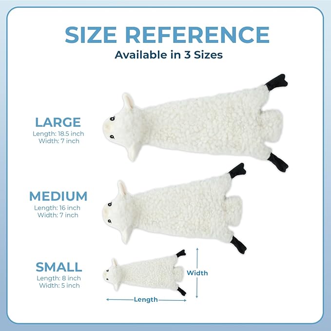 Best Pet Supplies Squeaky Dog Toys with Soft Durable Fabric for Small, Medium and Large Pets Interactive Toy for Indoor Play, Supports Active Biting and Play - Sheep, Cow, Medium