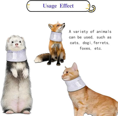 Cat Cone Collar for Pet with Spinal IVDD Issues After Surgery Recovery, Adjustable Cat Neck Brace Elizabethan Collar, Neck Cervical Cone to Stop Licking for Small Medium Dog Puppy Kitten (Grey, M)