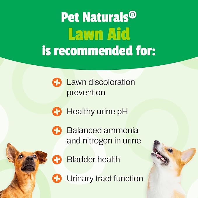 Pet Naturals Lawn Aid Soft Chews for Dogs, Urine Neutralizer, Prevent Lawn Burn and Maintain Green Grass, Bladder and Urinary Tract Support, Chicken Flavor, 60 Count