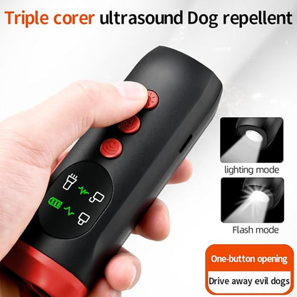 Anti Barking Device for Dogs, Ultrasonic Dog Bark Deterrent - 35ft Range, Rechargeable Bark Control Device with HD Display and LED Flashlight, Safe for Small, Medium & Large Dogs