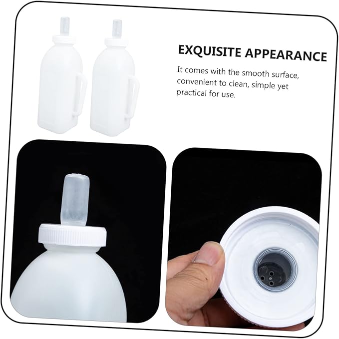2pcs Calf Feeding Bottles Milk Container for Kittens Puppies and Animals Easy to Hold Lightweight Soft Design for Convenient Pet Nursing