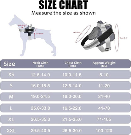 Bolux Dog Harness, No-Pull Reflective Dog Vest, Breathable Adjustable Pet Harness with Handle for Outdoor Walking - No More Pulling, Tugging or Choking (Purple, M)