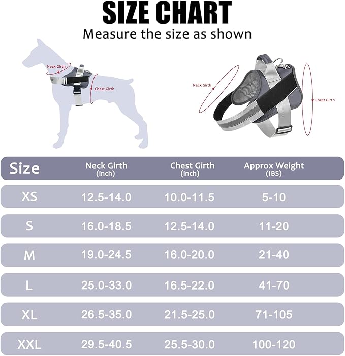 Bolux Dog Harness, No-Pull Reflective Dog Vest, Breathable Adjustable Pet Harness with Handle for Outdoor Walking - No More Pulling, Tugging or Choking (Lavender, Small (Pack of 1))
