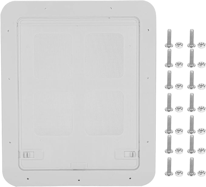 Qiilu Magnetic Flap Pet Screen Door with Ventilation for Small Dogs and Cats - Easy Install with Lockable Insert - Pet SuppliesDogsDoors, Gates & Ramps (L)