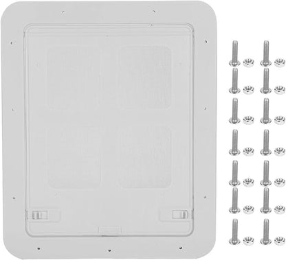 Qiilu Magnetic Flap Pet Screen Door with Ventilation for Small Dogs and Cats - Easy Install with Lockable Insert - Pet SuppliesDogsDoors, Gates & Ramps (L)