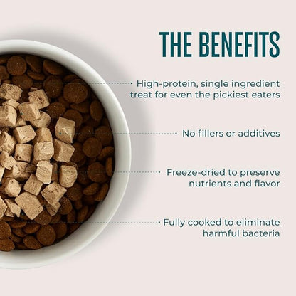 WagWell Freeze-Dried Beef Dog Treats - Grain-Free, High-Protein Fully Cooked Dog Treats Made in The USA - Human-Grade, Minimally Processed & Preservatives Free