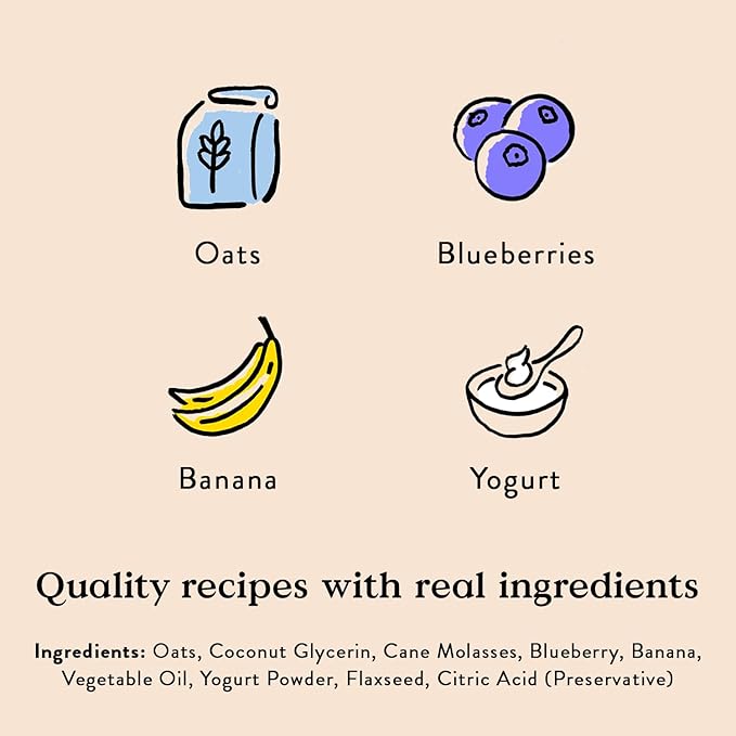 Bocce's Bakery Berry Smoothie Wellness Treats for Dogs, Wheat-Free Everyday Dog Treats, Made with Real Ingredients, Baked in The USA, Natural Soft & Chewy Cookies, 6 oz