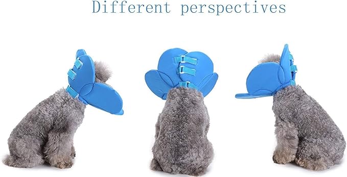 Dogs Cats Medical Grooming Pet E-Collar Recovery Remedy Protective Dog Lick Caught Soft Sponge Adjustable Postoperative Kit for Small and Medium Dog (Blue, M (neck's Girth 10.6" to 11.4"))