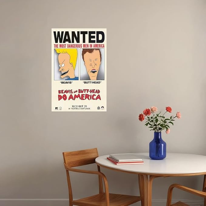 Rectify the Race Beavis And Butthead Do America Movie Mike Judge Bruce Willis 24x36 Poster