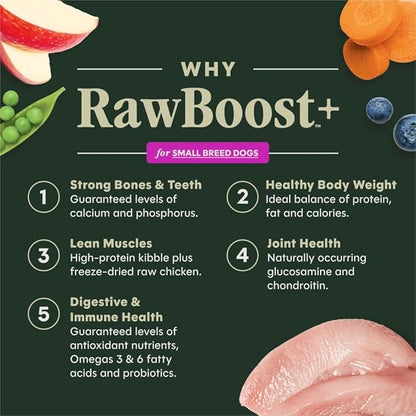 Instinct RawBoost Small Breed, Natural Dry Dog Food with FreshDried Raw, High Protein, Grain-Free Recipe - Real Chicken, 3.5 lb. Bag